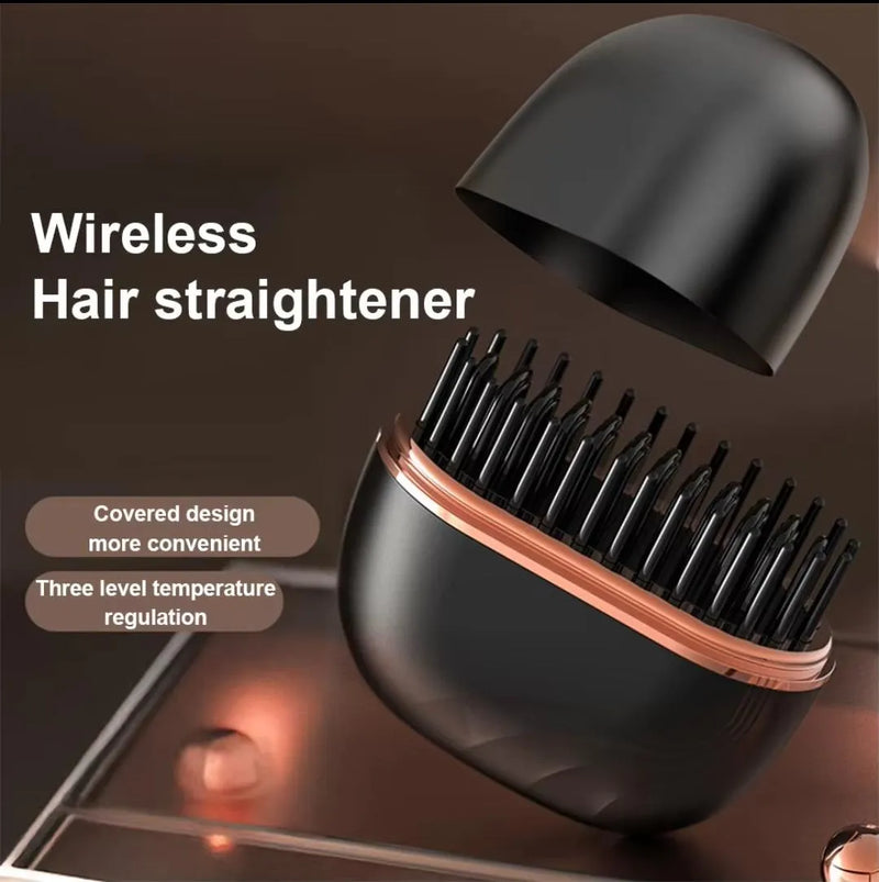 Mini Hair Straightening Comb Wireless Charging Portable Multifunctional Hair Care Not Hurt Hair Styling Comb Hair Straightener