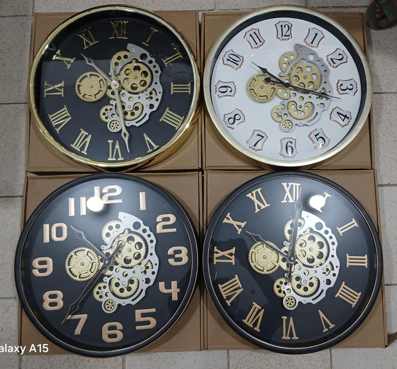 Elegance Moving Gear Wall Clock – Luxury 3D Mechanical Skeleton Timepiece