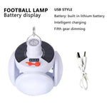 Foldable LED Camping Light Bulb – 90° Adjustable Hanging Emergency Lamp for Outdoor
