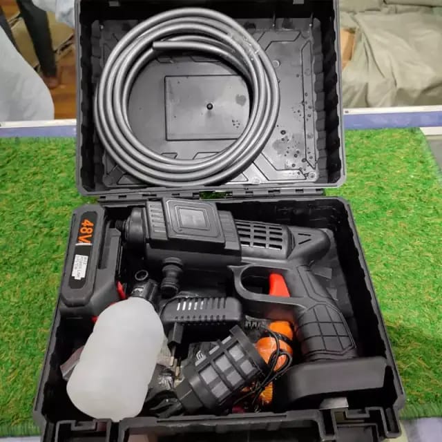 Portable High-Pressure Cordless Car Washer Gun – Double Battery Power Kit