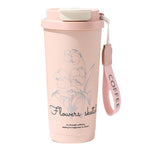 Flowers Sketch Insulated Thermal Tumbler – 3-in-1 Coffee Travel Mug