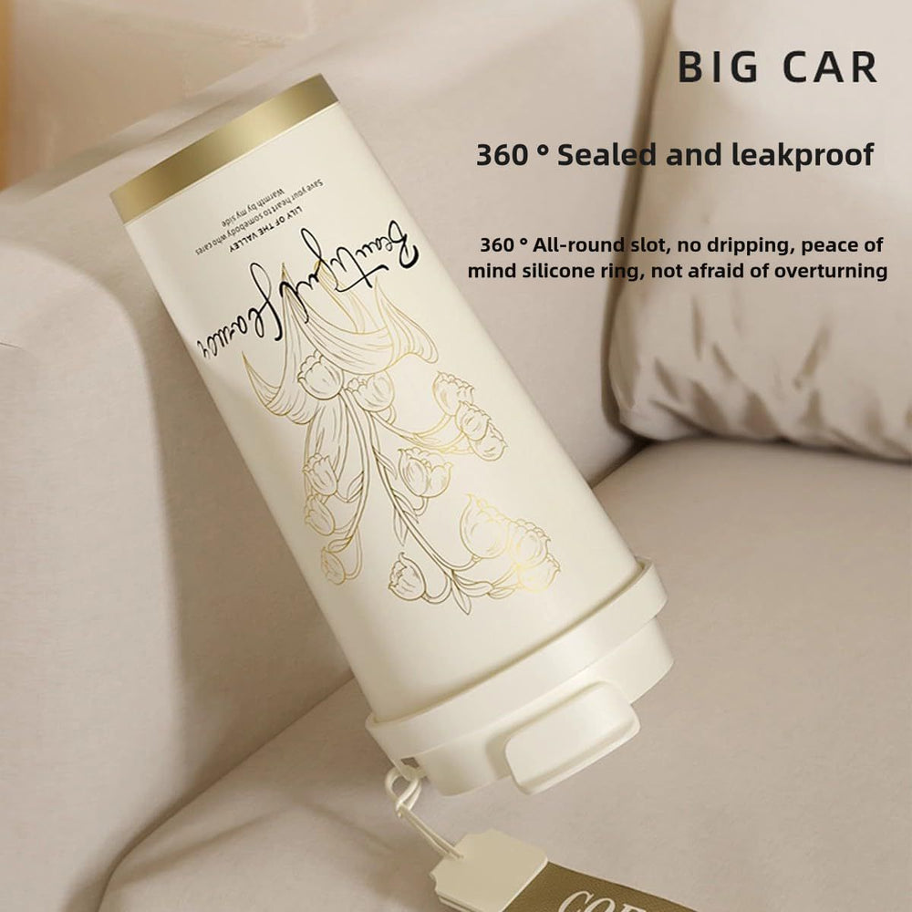 Flowers Sketch Insulated Thermal Tumbler – 3-in-1 Coffee Travel Mug