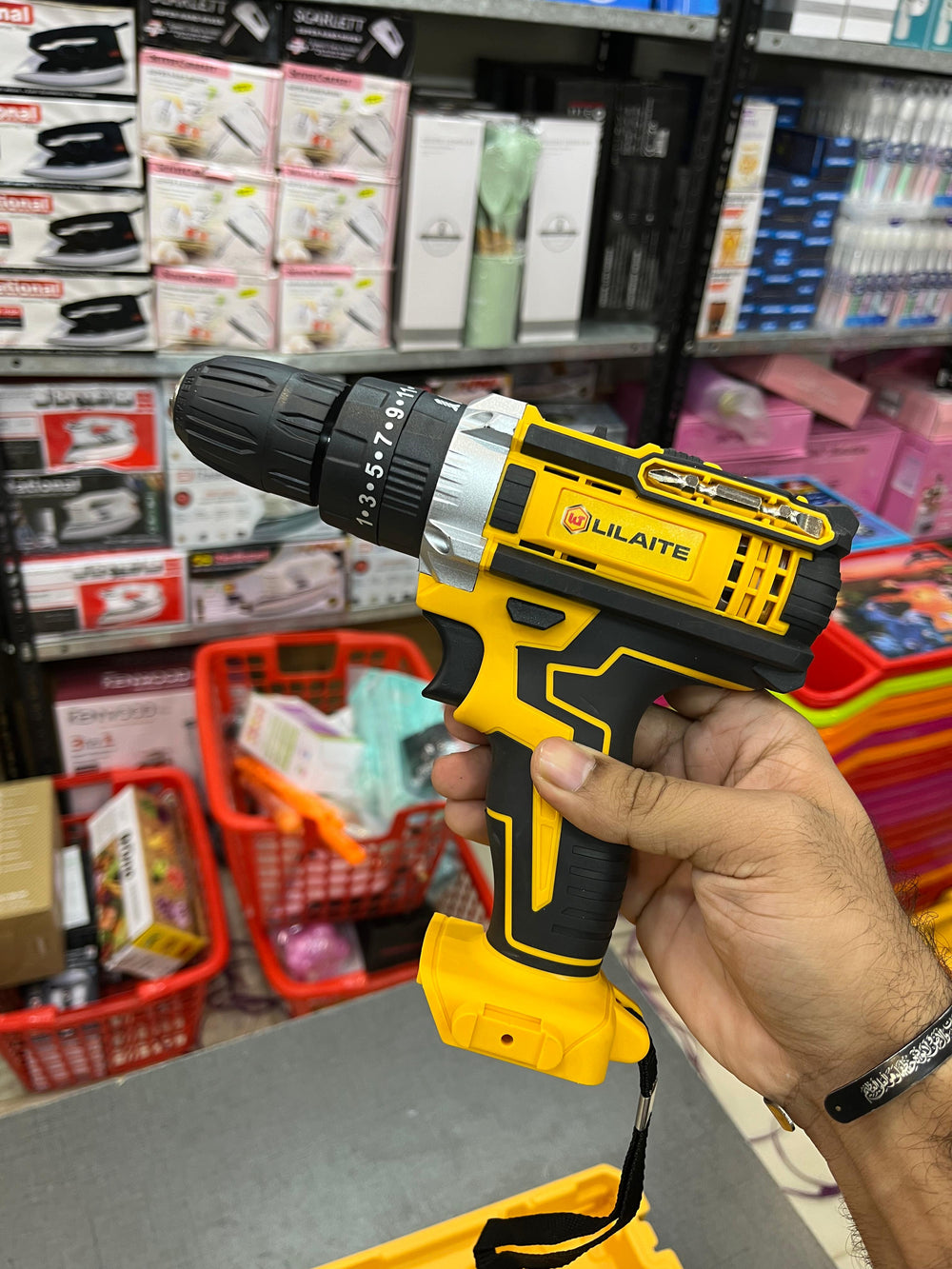 Power Drill with 2 Lithium-Ion Batteries, Charger, Flexible Shaft, and 26-Piece Drill/Driver