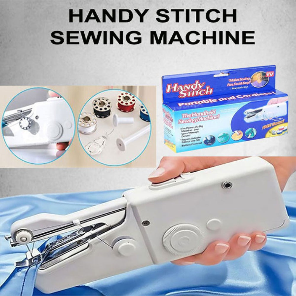 Handy Stitch Portable Handheld Sewing Machine – Cordless, Battery-Powered Mini Stitching Tool