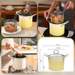 Multi-Function Deep Fryer Pot with Stainless Steel Mesh Strainer Basket