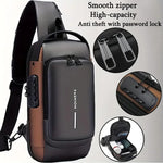 Anti-Theft Sling Bag with Combination Password Lock – High-Capacity Waterproof