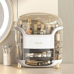 Luxury Large Cosmetic Organizer Box – Dustproof Vanity Storage Case with Clear Transparent Shield