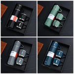 Stainless Steel Insulated Vacuum Flask Set – Hot & Cold Thermal Water Bottle