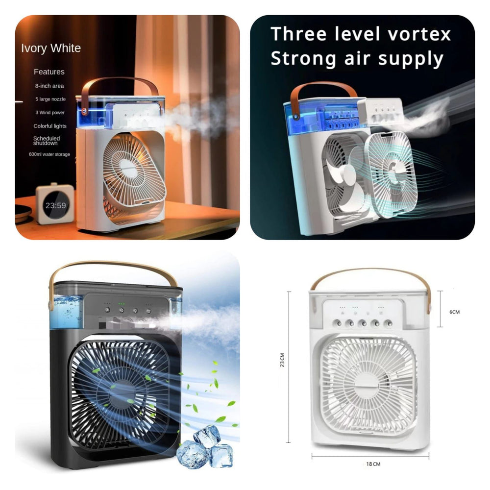 Portable Water Spray Cooling Fan – Mini Desktop Air Cooler