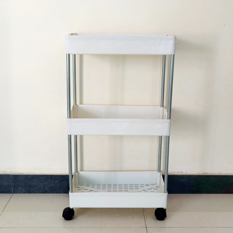 3-Tier Rolling Kitchen Cart – Slim Multipurpose Storage Organizer