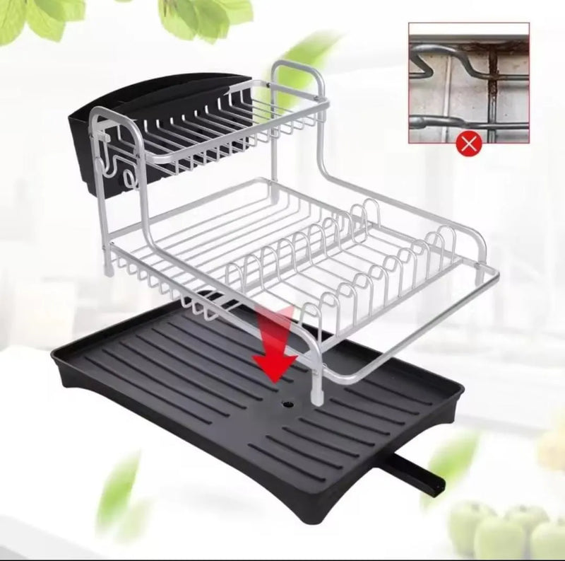2-Tier Dish Drying Rack – Space-Saving Kitchen Organizer