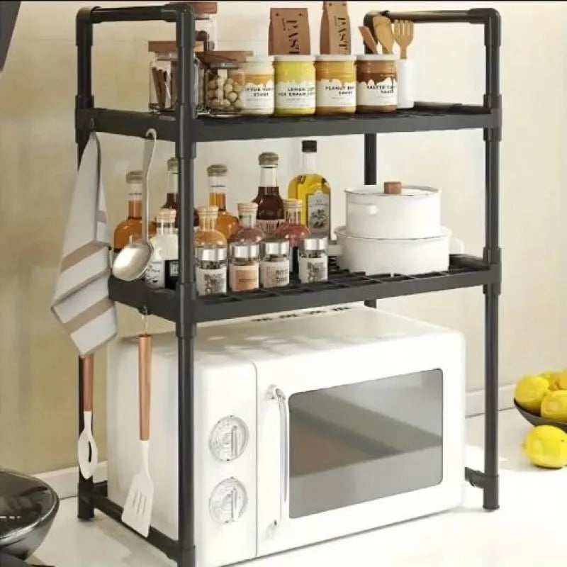 3-Tier Microwave Shelf Stand – Heavy-Duty Kitchen Countertop Storage Rack and Organizer