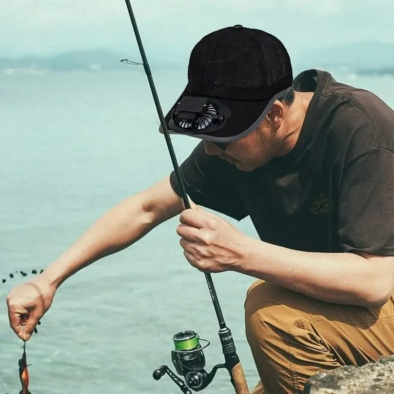 Cooling Fan Baseball Cap – Breathable Mesh Summer Sun Hat