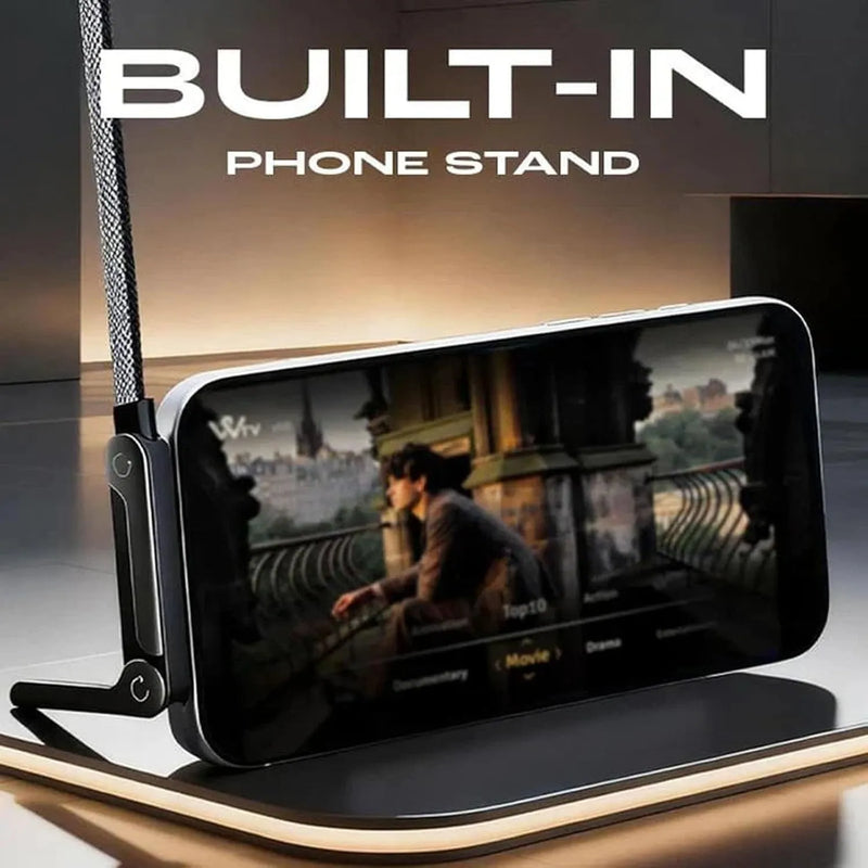 Ultra-Fast Charging USB-C Cable – Quick-Charge Elbow Adapter with Integrated Folding Phone Stand