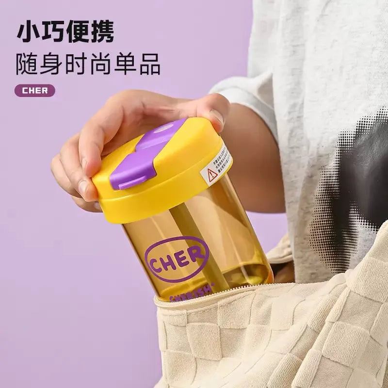 Drink Portable Sipper Bottle – Aesthetic Transparent Travel Tumbler