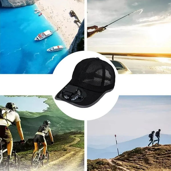 Cooling Fan Baseball Cap – Breathable Mesh Summer Sun Hat
