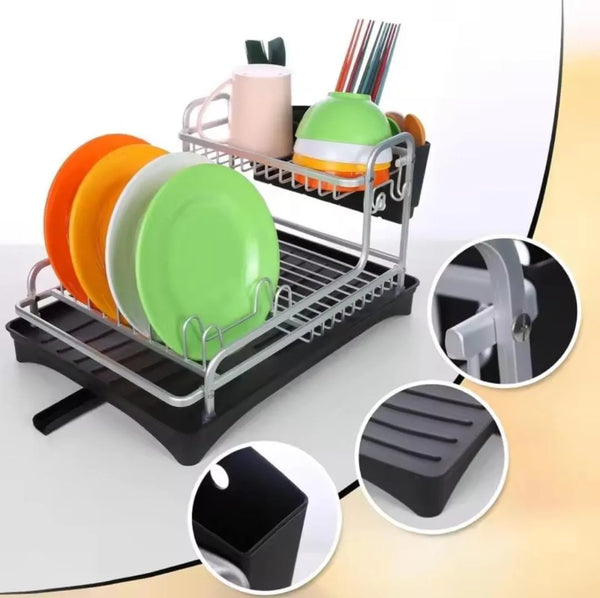 2-Tier Dish Drying Rack – Space-Saving Kitchen Organizer