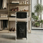 2-Tier Minimalist Laundry Hamper & Organizer – Freestanding Fabric Storage Cart