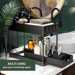2-Tier Sliding Under-Sink Kitchen Organizer – High-Capacity
