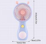 Cute Snail Antenna Handheld Mini Fan – Portable Rechargeable Pocket Fan