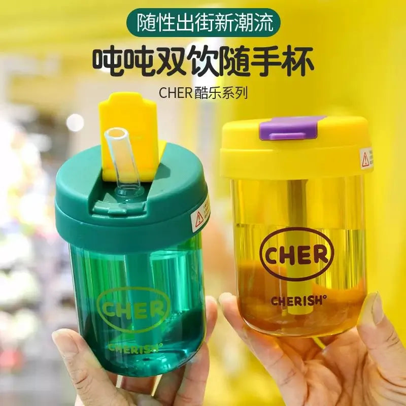 Drink Portable Sipper Bottle – Aesthetic Transparent Travel Tumbler