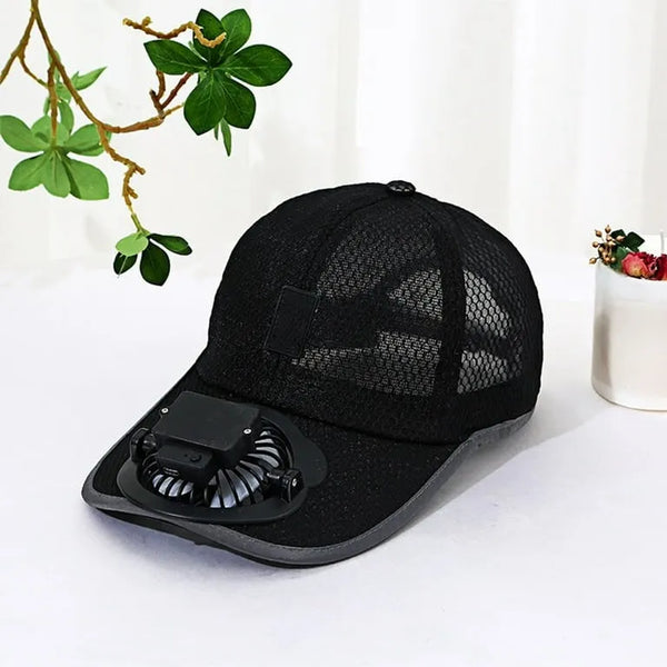 Cooling Fan Baseball Cap – Breathable Mesh Summer Sun Hat