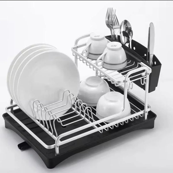 2-Tier Dish Drying Rack – Space-Saving Kitchen Organizer