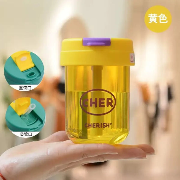 Drink Portable Sipper Bottle – Aesthetic Transparent Travel Tumbler