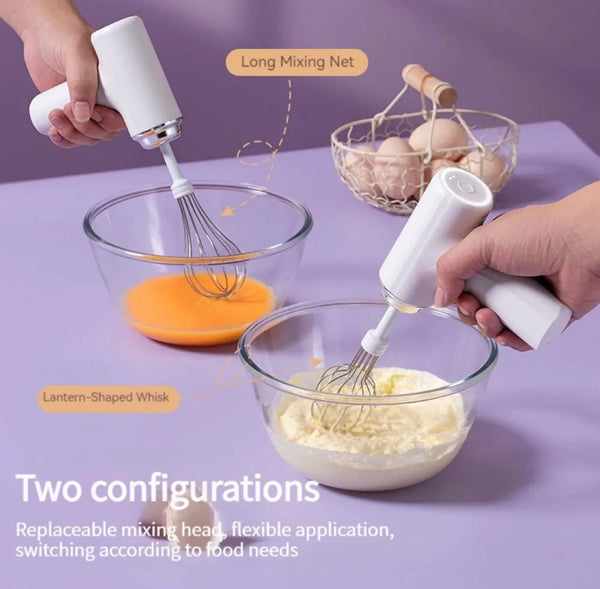 Mini Wireless Hand Mixer & Electric Egg Beater – Portable USB Rechargeable