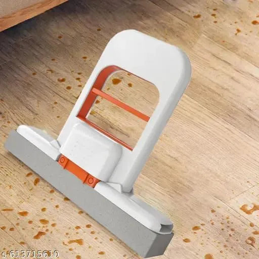 Portable Hands-Free Mini Mop – Self-Squeeze Short Handle Countertop Mop