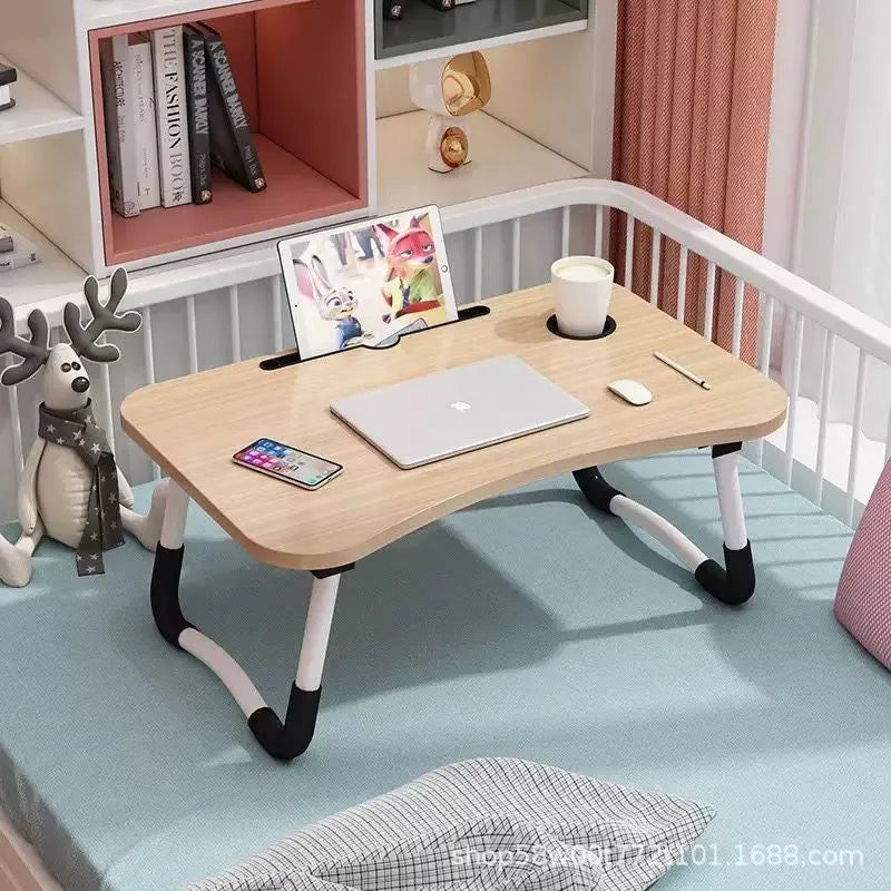 Multi-Functional Folding Bed Desk – Portable Ergonomic Laptop Stand & Breakfast Tray for Home Office
