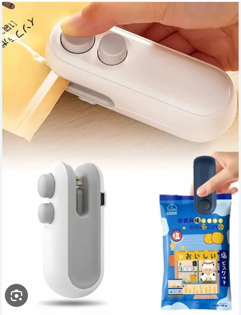 2-in-1 Portable Mini Bag Sealer & Cutter – Handheld Vacuum Heat Sealer for Food
