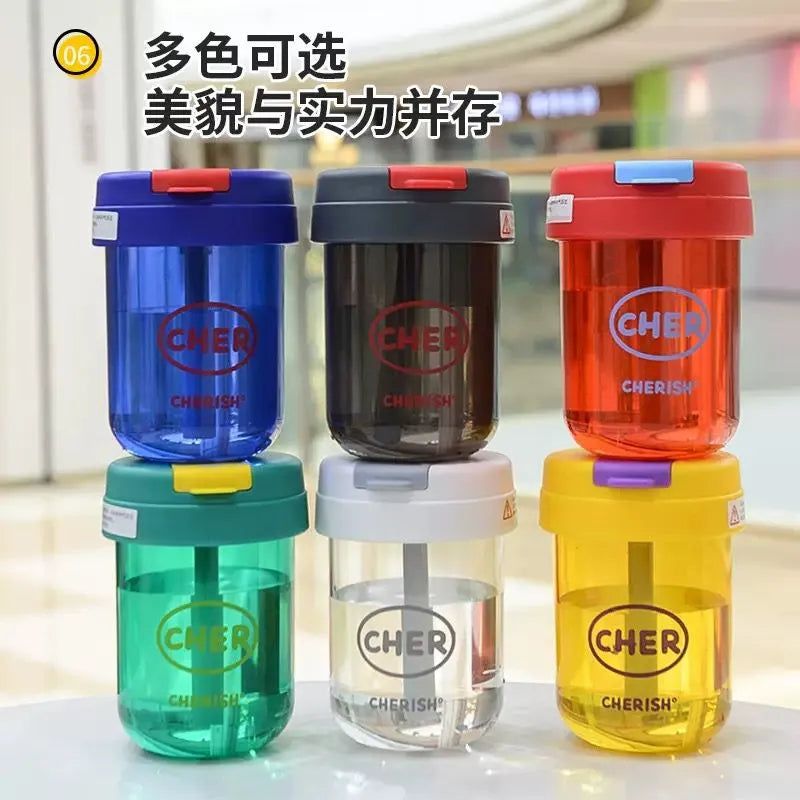 Drink Portable Sipper Bottle – Aesthetic Transparent Travel Tumbler