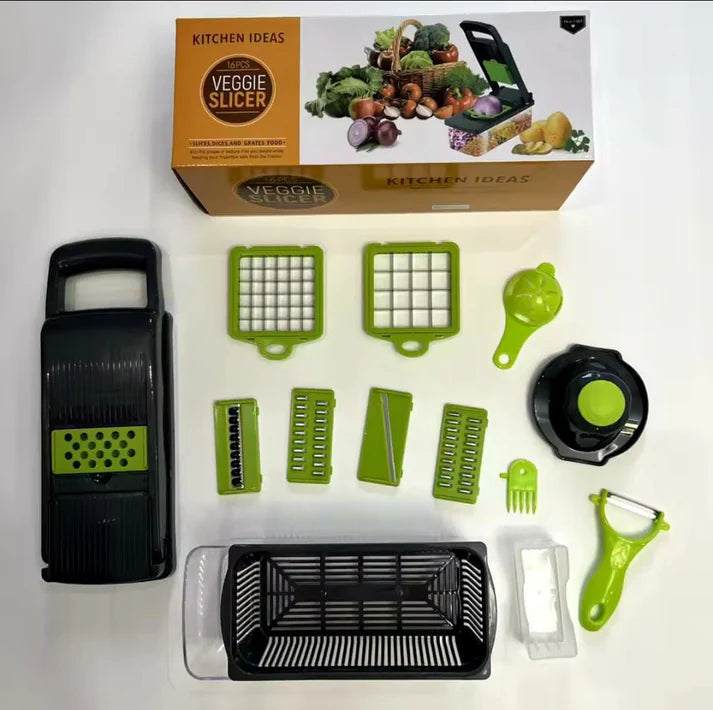 16-in-1 Professional Veggie Slicer & Multifunctional Chopper Set