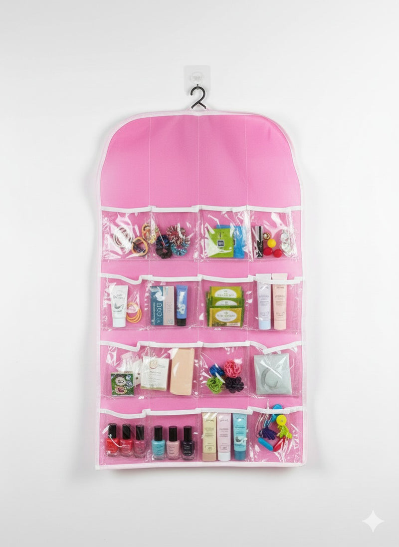 Hanging 16-Pocket Multi-Purpose Clear Organizer – Space-Saving Storage Solution