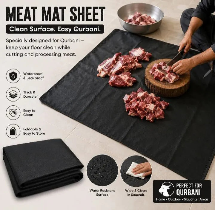 Meat Mat Sheet – Waterproof & Leakproof Heavy-Duty Floor Protector for Qurbani
