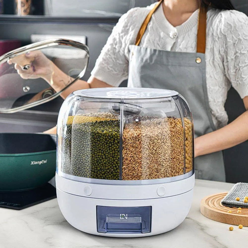 Sealed 360 Degree Rotating Rice Dispenser