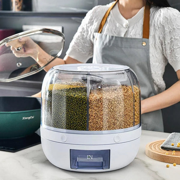 Sealed 360 Degree Rotating Rice Dispenser