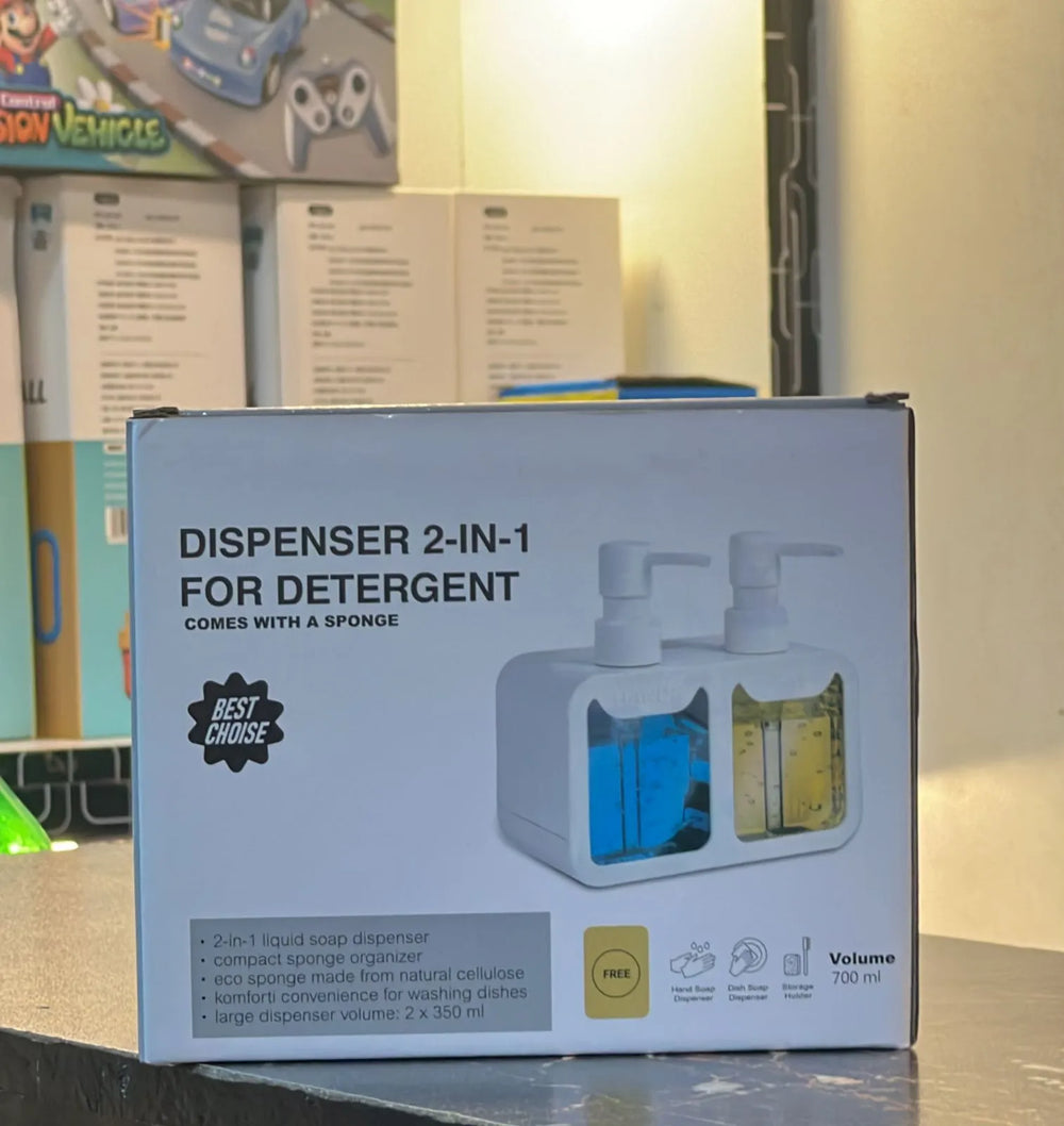 4-in-1 Dual Soap Dispenser Caddy – Kitchen Sink Organizer