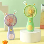 Cute Snail Antenna Handheld Mini Fan – Portable Rechargeable Pocket Fan