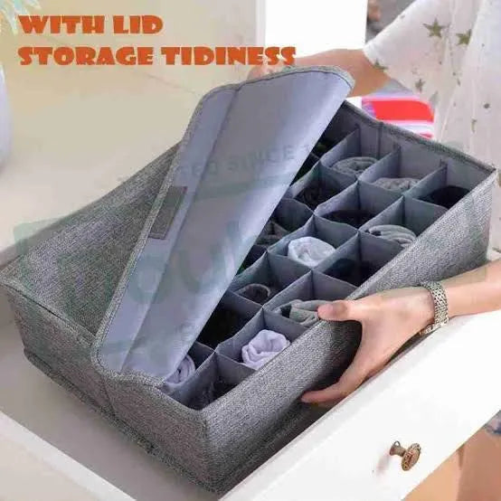 Foldable Underwear Organizer Box – Fabric Drawer Divider Storage Case