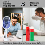 Smart 2-in-1 Electric Bug Zapper – Rechargeable Mosquito Swatter & Trap