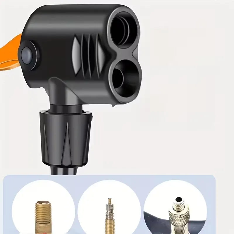 High-Pressure Foot Pump – Compact Horizontal Bar Tire Inflator with Precision Pressure