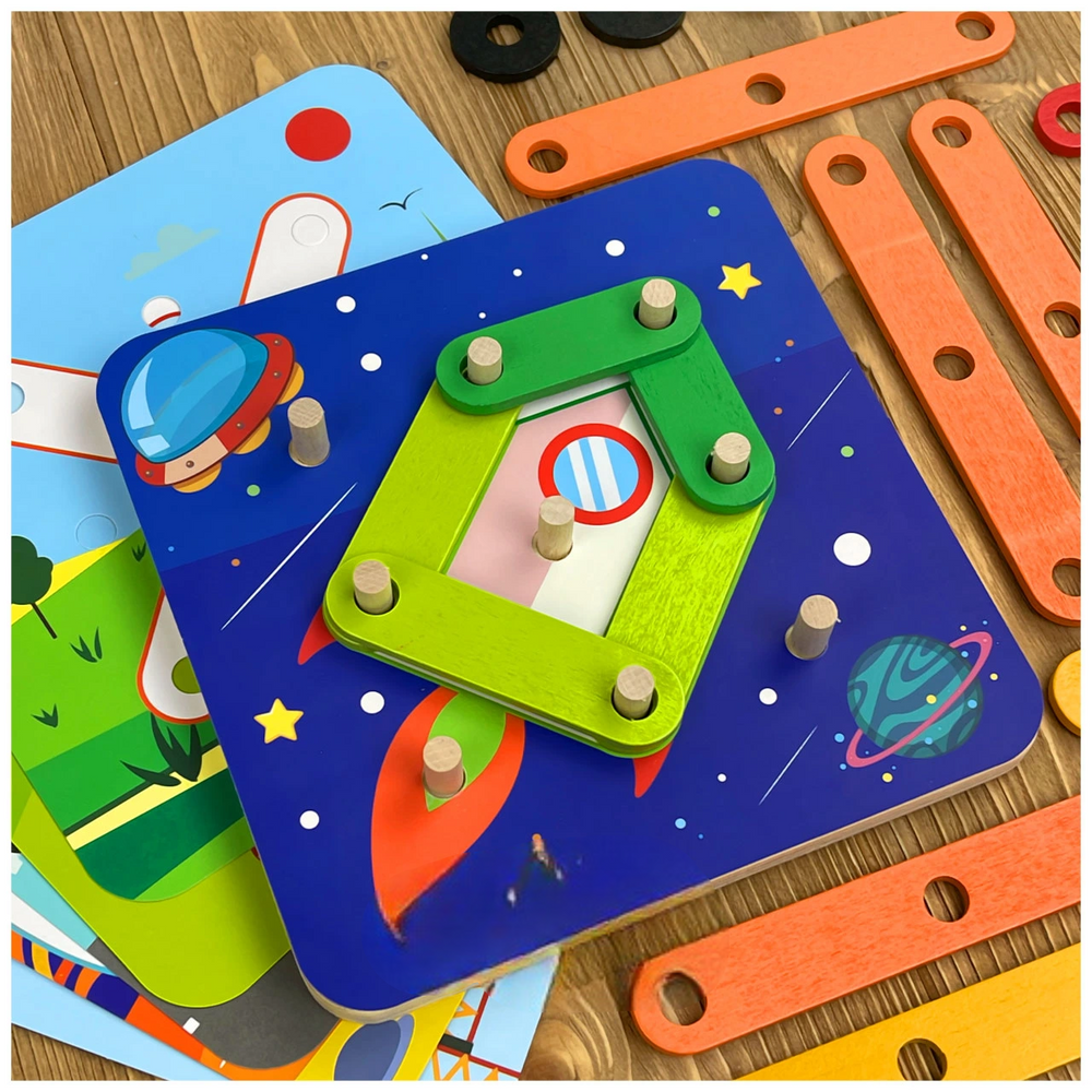 Creative & Fun Wooden Construction Puzzle Toy – Building Set for Kids