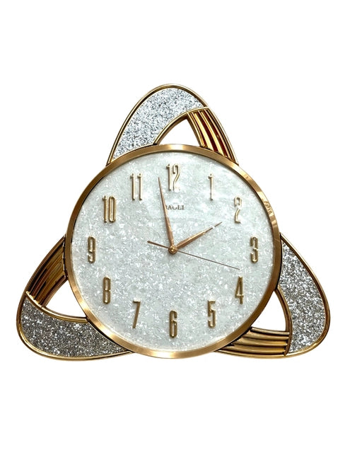 Modern Luxury Triangular Wall Clock – Abstract Geometric Timepiece