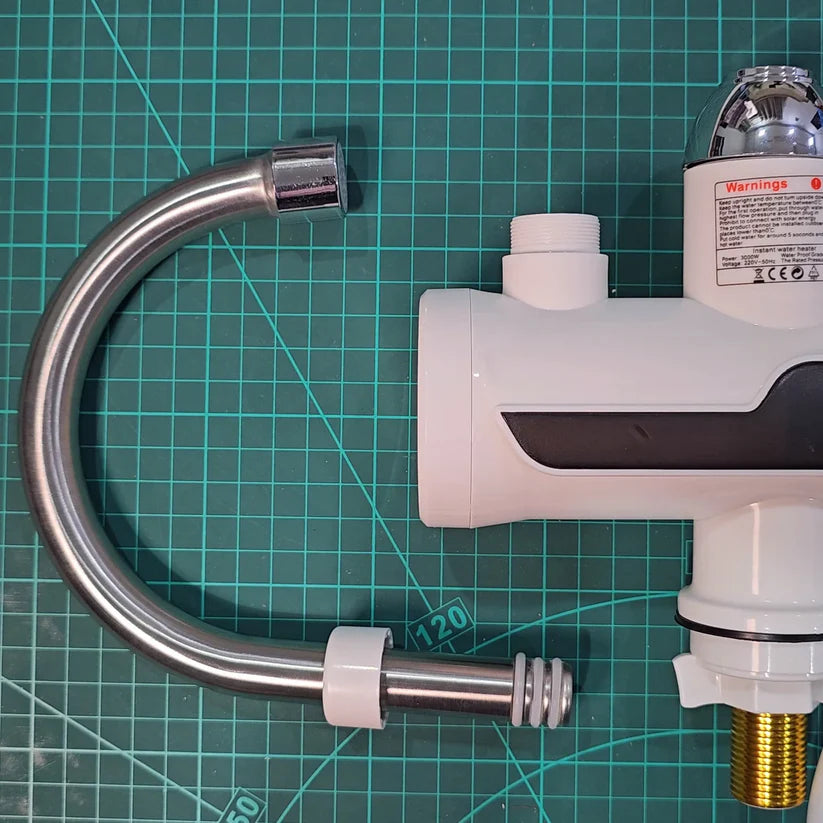Instant Electric Hot and Cold Water Tap with Digital LCD Display & Dual Shower Attachment