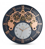 Gear Wall Clock – Luxury Moving Cog Timepiece with Roman & Linear Markers