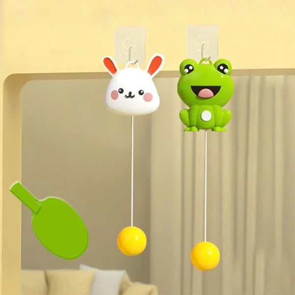 Indoor Hanging Table Tennis Trainer with Frog Paddle Set