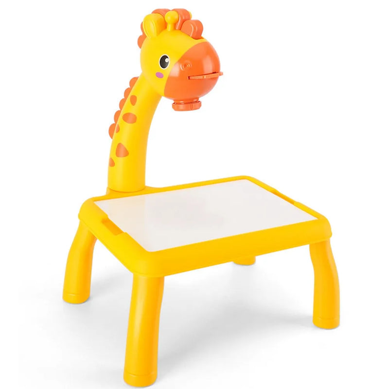 Kids Giraffe Projection Drawing Table – Interactive Educational Projector Painting Desk with 24 Patterns