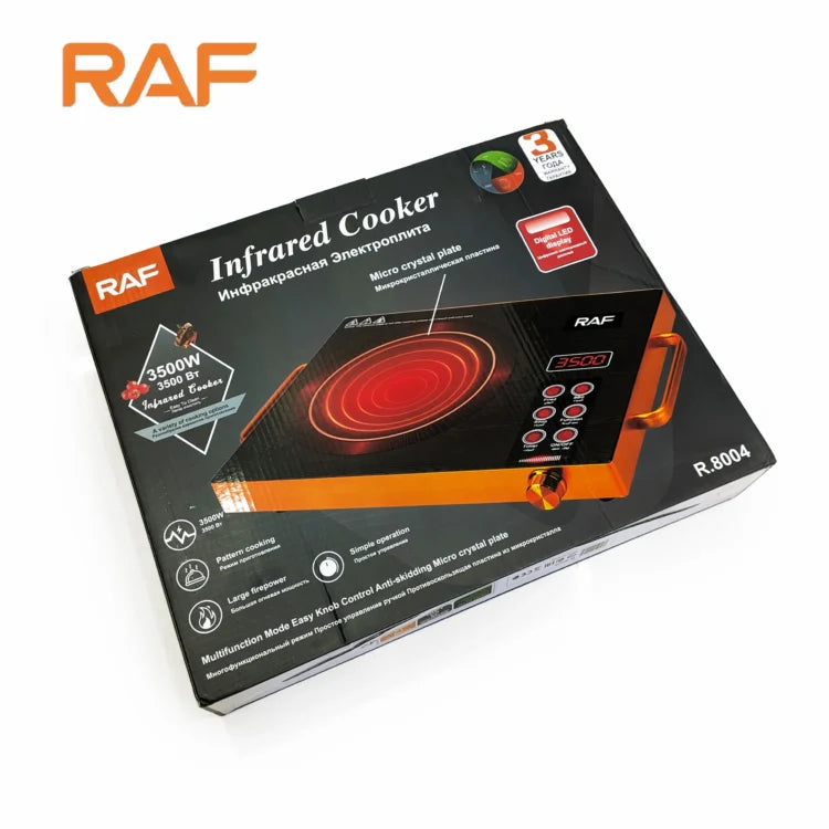 RAF 3500W Infrared Cooker – High-Power Micro Crystal Plate Electric Stove